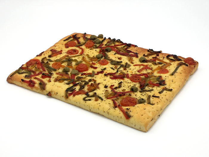 Mininni Buene Focaccia surgelata con peperoni e olive verdi